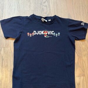Lacoste Djokovic Kids Navy Blue Graphic Tee 8Y